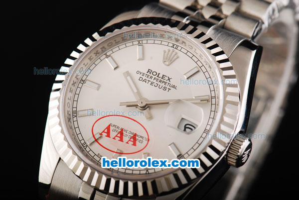 Rolex Datejust Oyster Perpetual Automatic Movement with White Dial - Click Image to Close